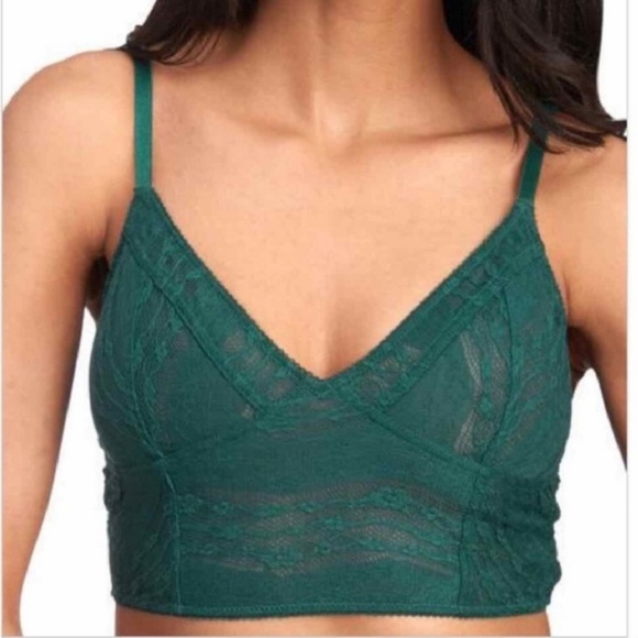 Free People Other - Free People | Hunter Green Lace Bralette Large NWT